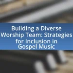 Building a Diverse Worship Team: Strategies for Inclusion in Gospel Music
