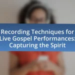 Recording Techniques for Live Gospel Performances: Capturing the Spirit